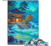 2000 Pieces Jigsaw Puzzle for Adults& Teens Traditional Korean Palace Towers,Stress Reliever Staycation Kill Time Wishlist with Santa Claus 70X100cm