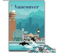 2000 Pieces Jigsaw Puzzle for Adults& Teens Travel to Vancouver,Stress Reliever Staycation Kill Time Parent-child Interaction 70x100cm
