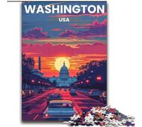 2000 Pieces Jigsaw Puzzle for Adults& Teens Washington DC,Help The Brain Exercise Addictive Toys to Cultivate Patience Perfect Decoration 70x100cm