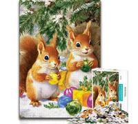 2000 Pieces Jigsaw Puzzle For Adults Teens Water Christmas Squirrel,Educational Games Home Decoration Unique Home Decor And Gifts 70x100cm