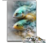 2000 Pieces Jigsaw Puzzle For Adults Teens Watercolor Fish for Age 14+ Intellectual Game Christmas Birthday Gifts 70x100cm