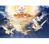 2000 Pieces Jigsaw Puzzle Jesus And Angels Educational Game Puzzle For Adults Animal Plant Paper Puzzles Nature Props Gift Decompression Toy Difficult70x100cm