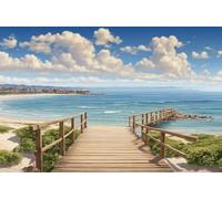 2000 Pieces Jigsaw Puzzle Paper Adult Paper Bridge By The Sea Under The Blue Sky A Masterpiece That Unlocks Creativity And Fun70x100cm