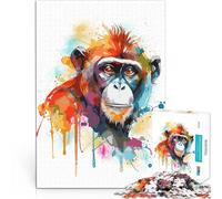 2000 Pieces Jigsaw Puzzles for Adults Abstract Watercolor Monkey Mustermontage Heimdekoration Spielzeug70x100cm