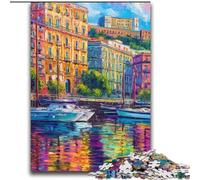 2000 Pieces Jigsaw Puzzles for Adults And Teens Painting of Napoli Italy Waterfront Challenging Game Gifts for Is Ideal As A Gift for The Whole Family 70x100cm