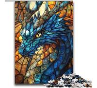 2000 Pieces Jigsaw Puzzles for Adults And Teens Stained Glass Dragon Challenging Game Gifts for Is Ideal As A Gift for The Whole Family 70x100cm
