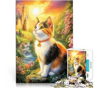 2000 Pieces Jigsaw Puzzles for Adults Calico Cat in a Fantasy World Stressabbau Tolles Geschenk für Spiele70x100cm