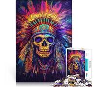 2000 Pieces Jigsaw Puzzles for Adults Chief Skull Stressabbau Staycation Zeit totschlagen Heimdekoration70x100cm