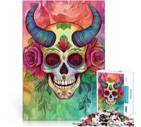 2000 Pieces Jigsaw Puzzles for Adults Colorful skull art Difficult and Challenge 70x100cm Birthday Gifts for ages 14+