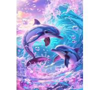 2000 Pieces Jigsaw Puzzles For Adults Educational Game Challenge Toy Gifts 2000 piece puzzles for adults Family Activity Game Puzzle Ocean Waves Dolphins