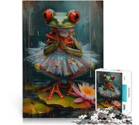 2000 Pieces Jigsaw Puzzles for Adults Frog Ballerina Oil Painting Präzisionsschnitt Geburtstagsgeschenk, Geschenke70x100cm