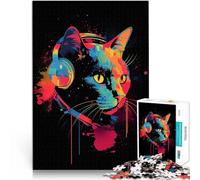 2000 Pieces Jigsaw Puzzles for Adults Funk Cat Stressabbau Schwierige Herausforderung Wohnkunstdekor70x100cm