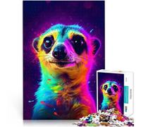 2000 Pieces Jigsaw Puzzles for Adults Neon Meerkat Trainieren Sie Ihr Gehirn und Ihre Hände Geburtstagsgeschenke70x100cm