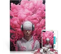2000 Pieces Jigsaw Puzzles for Adults “Pink Noise Bliss ” Made of cardboard，for and 14 years and over Stress Relief Toys Christmas Birthday Gift。size：70x100cm/27.5x39.3inch