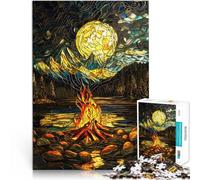 2000 Pieces Jigsaw Puzzles for Adults Stained Glass Campfire Analyse und Logik Tolle Geschenke und Spielzeuge70x100cm