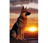2000 Pieces Jigsaw Puzzles For Adults Sunset German Shepherd Cute German Shepherd Dog Fun Puzzle Educational Family Game Toys Adultsation Colorful Puzzles Gifts 100x70cm
