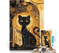 2000 Pieces Jigsaw Puzzles for Adults The Black Cat Gustav Style Stressabbau mit passendem Poster und Quizblatt70x100cm