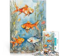 2000 Pieces Jigsaw Puzzles for Adults Watercolor Goldfish DIY-Spielzeug Jedes Stück ist einzigartig Anspruchsvolles Familienspiel70x100cm
