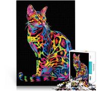 2000 Pieces Jigsaw Puzzles for teenagers Bengal Cat Pop Art Mustermontage denn eignet sich ideal als Geschenk für die ganze Familie70x100cm