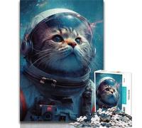 2000 Pieces Jigsaw Puzzles For Teens And Adults Astronaut Cat,Challenging To Complete But Fun And Humorous Unique Birthday And Gifts 70x100cm