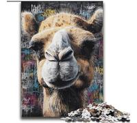 2000 Pieces Jigsaw Puzzles For Teens And Adults Camel Art Stress Reliever Difficult Challenge with Matching Poster And Trivia Sheet 70x100cm