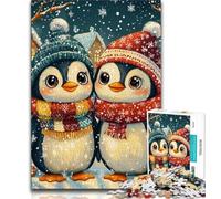 2000 Pieces Jigsaw Puzzles For Teens And Adults Christmas Penguin,Challenging To Complete But Fun And Humorous Unique Birthday And Gifts 70x100cm