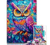 2000 Pieces Jigsaw Puzzles For Teens And Adults Color Owl,Educational Family Game Wall Decoration Unique Birthday And Xmas Gifts 70x100cm