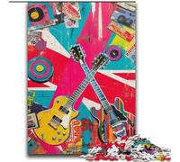 2000 Pieces Jigsaw Puzzles For Teens And Adults Guitar Record Collage Educational Family Game Is Ideal As Gifts for The Whole Family for 14+ 70x100cm