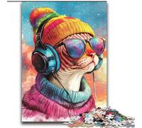 2000 Pieces Jigsaw Puzzles For Teens And Adults Music Cat,Challenging Game Toys for Is Ideal As A Gift for The Whole Family 70X100cm