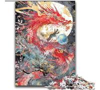 2000 Pieces Jigsaw Puzzles For Teens And Adults Mysterious Chinese Dragon Suitable for People Aged 14 And Above Educational Game Challenge Toy Gift For Birthdays 70x100cm