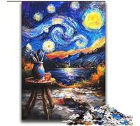 2000 Pieces Jigsaw Puzzles For Teens And Adults Painting Under The Night Sky Suitable for People Aged 14 And Above Educational Game Challenge Toy Gift For Birthdays 70x100cm