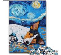 2000 Pieces Jigsaw Puzzles For Teens And Adults Rat Terrier Starry Sky Educational Family Game Is Ideal As Gifts for The Whole Family for 14+ 70x100cm