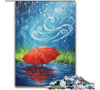 2000 Pieces Jigsaw Puzzles For Teens And Adults Red Umbrella on A Rainy Day Suitable for People Aged 14 And Above Educational Game Challenge Toy Gift For Birthdays 70x100cm