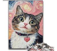 2000 Pieces Jigsaw Puzzles For Teens And Adults Smiling Cat Suitable for People Aged 14 And Above Educational Game Challenge Toy Gift For Birthdays 70x100cm