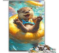2000 Pieces Jigsaw Puzzles For Teens And Adults Swimming Otter,Learning Educational Toys Family Games Enhance Love between Couples 70X100CM