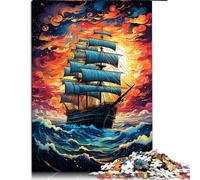 2000 Pieces Jigsaw Puzzles,ful view of a ship in stormy ocean Paper puzzle,adults and children,Brain Teaser Puzzles For Adults 。Size: 70X100cm