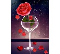 2000 Pieces Jigsaw Puzzles Rose Flower Valentine'S Day Beauty And The Beast Jigsaw Puzzles Home Decor Educational Games Large Puzzle Game Toys Gift70x100cm