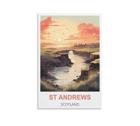 2000 Pieces Jigsaw Puzzles,St Andrews Scotland Posters Puzzles for Adults Artwork House Wall Decor Challenging Jigsaw Puzzle for Family Games 100x70cm