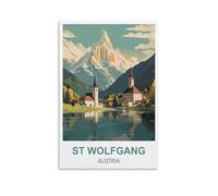 2000 Pieces Jigsaw Puzzles,St Wolfgang Austria Posters Puzzles for Adults Artwork House Wall Decor Challenging Jigsaw Puzzle for Family Games 100x70CM