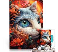 2000 Pieces Jigsaws Adults Puzzles Gifts “Cat in the flower” Made of cardboard,for age 14+ Antistress Difficult challenge because it is ideal as a gift for the whole family。size:70x100cm