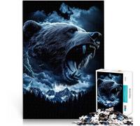 2000 Pieces Jigsaws Adults Puzzles Gifts “Grizzly Bear Roar” Made of cardboard,for and 14 years and over Home Art Decor Wish List with Santa Claus。size:70x100cm/27.5x39.3inch