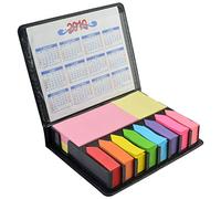2000 Pieces Page Markers Tabs Page Flags Sticky Index Tabs Arrow Flag Tabs, Fluorescent Color Note Tabs Colored Page Markers Labels Sticky Notes Writable File Tabs Flags with PU Box, 11 Colors 3 Sizes
