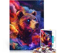 2000 Pieces Puzzles for Adults Celestial Bear of the Starlit Moon Made of cardboard,for 14+ Stress Reliever Difficult Challenge Good gift。size:70x100cm/27.5x39.3inch
