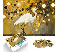 2000 Pieces Puzzles for Adults Egret in a golden wreath Intellektuelles Spiel Wunschliste mit dem Weihnachtsmann70x100cm