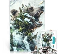 2000 Pieces Puzzles for Adults Nature's Roar Made of cardboard，Suitable for ages 14 and up DIY Educational Games great gift。size：70x100cm/27.5x39.3inch