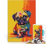 2000 Pieces Puzzles for Adults Original Pug Pop Art Print pädagogische Herausforderung Gutes Geschenk70x100cm