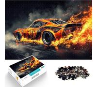 2000 Pieces Puzzles for Adults “Retro sports car on fire” Made of cardboard，for ages 14 and over Brainteaser deal as gifts for the whole family 。size：70x100cm/27.5x39.3inch