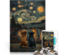 2000 Pieces Puzzles for Adults Starry Night And The Dogs Lernspiele DIY Spielzeug Tolle Geschenke und Spielzeuge70x100cm