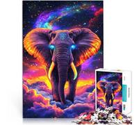 2000 Pieces Puzzles for Adults teenagers Celestial Elephant in the Cosmic Horizon Made of cardboard for age 14+ Challenge Toy Unique Home Decorations and Gifts。size：70x100cm/27.5x39.3inch