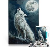 2000 Pieces Puzzles for Adults Wolf Howling Moon Night pädagogische Herausforderung Verbessern Sie das Gedächtnis70x100cm